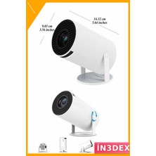 İn3dex Taşınabilir Mini Projektör 120 Ansı 720P Android 11.0