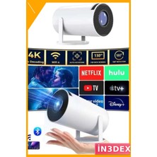İn3dex Android Projeksiyon Cihazı 120 Ansı 720P Taşınabilir Projektör