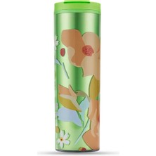 Starbucks® Yeşil Çiçekli Plastik Termos - 473ML - 11164057