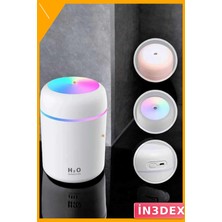 İn3dex Buharlı Hava Nemlendirici Aromaterapi Renk Değiştirilebilir 30-45 Ml/saat