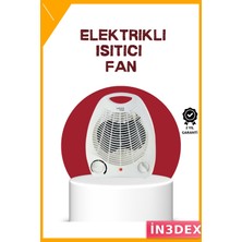 İn3dex Fanlı Elektrikli Isıtıcı 2000W 3 Modlu Kompakt Taşınabilir