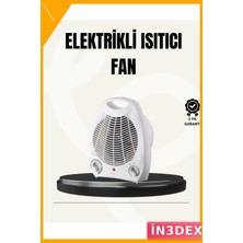 İn3dex 2000W Mini Taşınabilir Fanlı Isıtıcı 3 Kademeli Sessiz