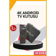 İn3dex 4K Android Tv Box Akıllı Medya Oynatıcı 2gb Ram 16GB Wi-Fi