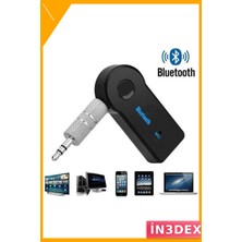 İn3dex Bluetooth Aux Araç Kiti Siyah Kablosuz Müzik ve Telefon Görüşmesi