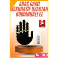 İn3dex Araba Içi LED Işık Uzaktan Kumandalı 4 Mod El Orta Parmak