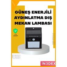İn3dex Güneş Enerjili 144 LED Dış Mekan Güvenlik Lambası Geniş Aydınlatma