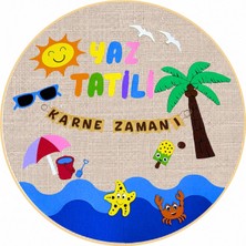 Keçeli Dünyam Karne Panosu Yaz Tatili / Karne Zamanı (Keçe Eğitim Materyali)