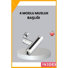 İn3dex 4 Modlu 360° Dönebilen Abs Pirinç Musluk Başlığı Ekonomik