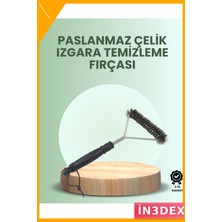 İn3dex Tel Izgara Temizleyici Fırça Paslanmaz Çelik Uzun Saplı Barbekü Mangal