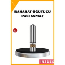 İn3dex Otomatik Pilli Baharat Öğütücü Seti Paslanmaz Çelik LED Işıklı