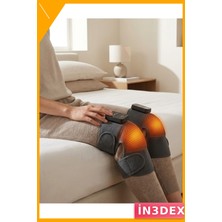 İn3dex Isıtmalı Titreşimli Masaj Bandı Diz Omuz Dirsek Için 2'li Set