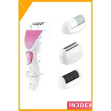 İn3dex Şarjlı Epilasyon Makinesi 4 Başlıklı Kablosuz Tüy Alma
