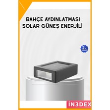 İn3dex Solar Bahçe Apliği Su Geçirmez Uzun Ömürlü LED Duvar Lambası