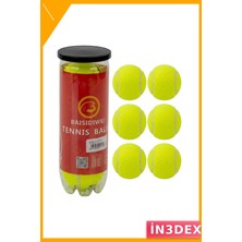 İn3dex Dayanıklı Tenis Topu 6'lı Set Antrenman ve Maç Için