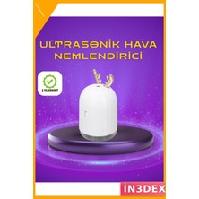 İn3dex Mini USB Nemlendirici 220ML 7 Renk LED Sürekli Sprey