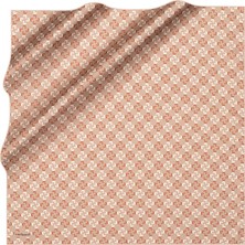 Cacharel Kahverengi 90X90 Ipek Twill Eşarp