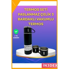 İn3dex 500 ml Paslanmaz Çelik Termos Bardak Seti Hediye Kutulu