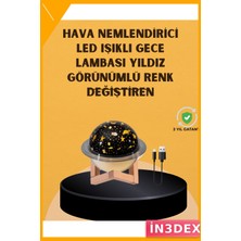 İn3dex Mini Masaüstü Nemlendirici Aromaterapi Projektör Işıklı USB Sessiz