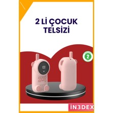 İn3dex Uzun Menzilli Bebek Telsizi 1-3 Km Vox Modlu Renkli LCD Ekran