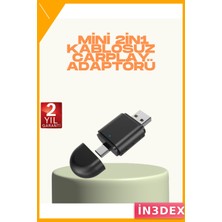 İn3dex Kablosuz Carplay Android Auto Adaptörü Usb-A Type-C