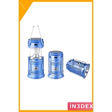 İn3dex Güneş Enerjili Kamp Feneri USB Şarjlı Taşınabilir Büyük Boy