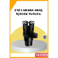 İn3dex Ayarlanabilir Çiftli Döner Bardak Tutucu 360° Araç Için