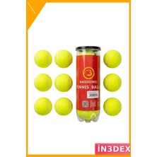 İn3dex Dayanıklı Tenis Topu Seti 9'lu Antrenman ve Maç Için Standart