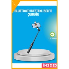 İn3dex Bluetooth Işıklı Selfie Çubuğu 130CM Tripod Uzaktan Kumandalı