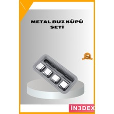 İn3dex 304 Paslanmaz Çelik Buz Küpü Seti Klipsli Sulandırmayan Soğutma
