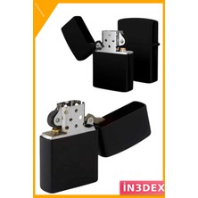 İn3dex Doldurulabilir Metal Çakmak Hediye Kutusu Erkek Aksesuarı