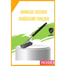 İn3dex Paslanmaz Çelik Telli Uzun Saplı Mangal Izgara Temizleme Fırçası
