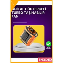 İn3dex Taşınabilir Bel ve Boyun Fanı 100 Kademeli Hız Ayarlı 5000MAH