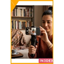İn3dex Katlanabilir Masaüstü Telefon Tripodu Ayarlanabilir Video Çekim Standı