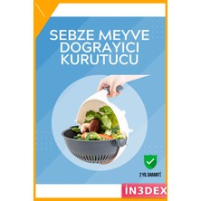 İn3dex Çok Amaçlı Rende ve Dilimleyici Süzgeçli Hazne ile
