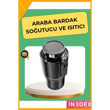 İn3dex Araç Için Isıtma Soğutmalı Akıllı Bardaklık Çakmak Girişli