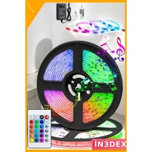 İn3dex 5 Metre Rgb Şerit LED Kumandalı Esnek Aydınlatma