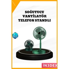 İn3dex Katlanabilir Şarjlı Mini Fan 3 Hız Kademesi Taşınabilir
