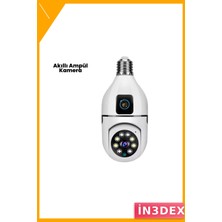 İn3dex Wifi Ampul Kamera 1080P Akıllı Güvenlik Lambası