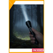 İn3dex Yüksek Parlaklık 9000MAH Şarjlı El Feneri Seti