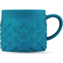 Starbucks® Termos Mavi Çelik Malzemeden Yumuşak Dokulu Deniz Kabuklu 355ML Model - 11182304