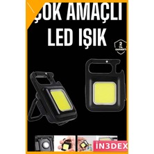 İn3dex 800 Lümen USB Şarjlı Mini LED Fener 3 Mod Mıknatıslı