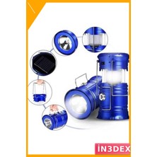 İn3dex Solar Şarjlı Kızaklı Kamp Feneri LED Işıldak Taşınabilir