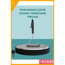 İn3dex Paslanmaz Çelik Izgara Temizlik Fırçası Uzun Saplı