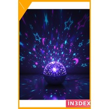 İn3dex Müzikli Yıldız Projektör Lamba Beyaz Sesle Uyumlu Işık