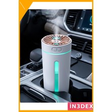 İn3dex USB Araç Içi Hava Nemlendirici LED Işıklı 5 Esans Hediyeli