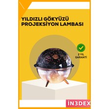 İn3dex Uzay Temalı Nemlendirici Lamba Yıldızlı Gökyüzü Efektli USB