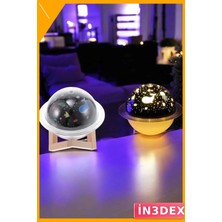 İn3dex USB Projeksiyonlu Hava Nemlendirici ve Aromaterapi Gece Lambası