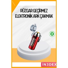 İn3dex USB Şarjlı Rüzgar Geçirmez Elektrikli Çakmak El Feneri