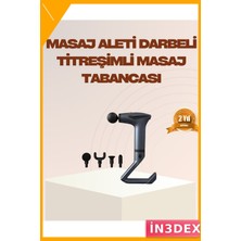 İn3dex 3in1 Titreşimli Masaj Aleti Taşınabilir Şarjlı Esneme Bantlı