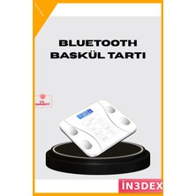 İn3dex Bluetooth Akıllı Vücut Analiz Tartısı 8 Ölçüm Dijital Baskül